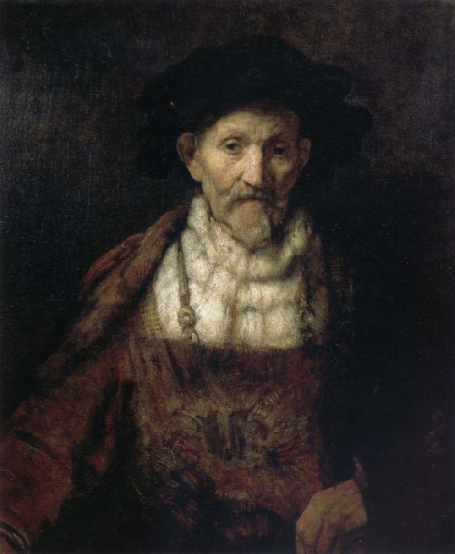 REMBRANDT Harmenszoon van Rijn Portrait of an Old Man in Period Costume Germany oil painting art